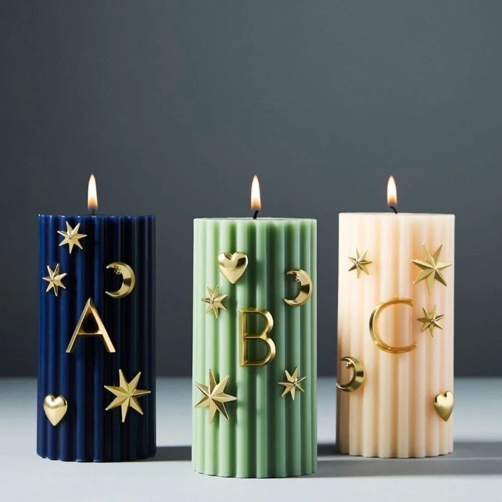 Anthropologie Monogram Candle Charms Initial L Star Moon Heart Charms New In Box
